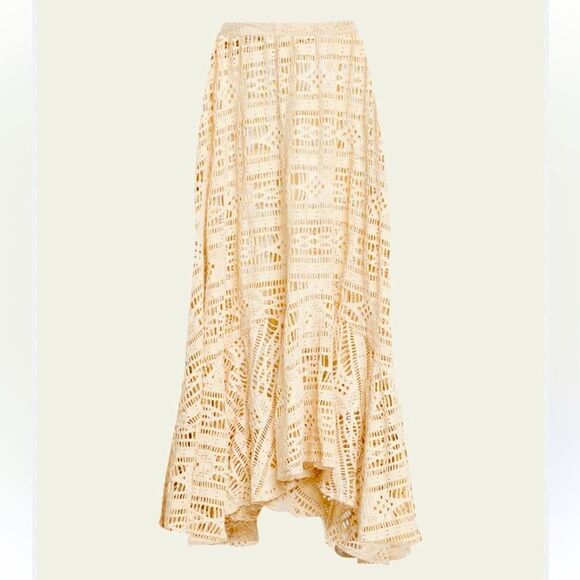 NWT PatBo Crochet Beach Maxi Skirt Bone XL - Picture 1 of 8